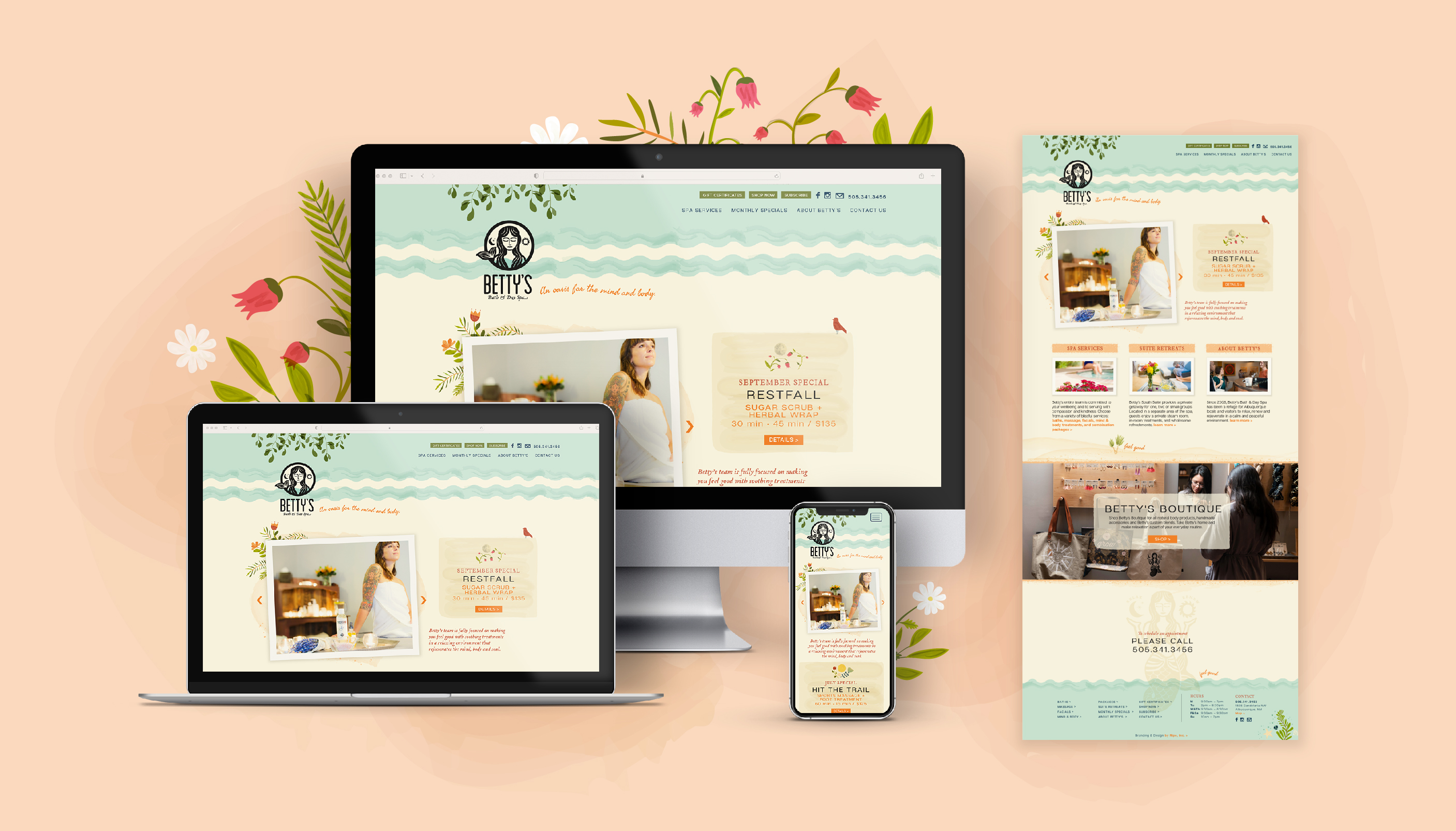 Betty’s Bath & Day Spa Branding